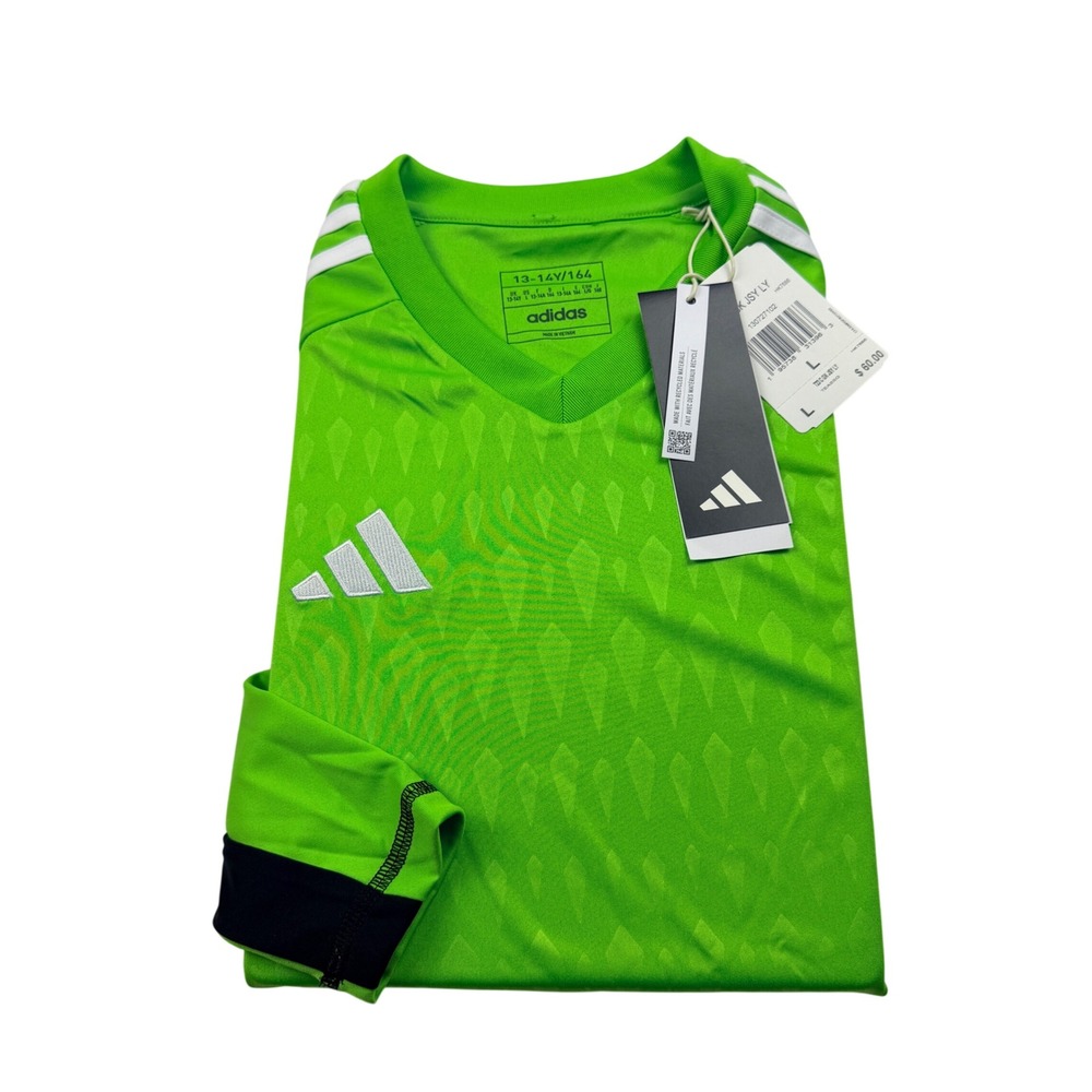 Adidas Goalkeeper‎ Jersey Kids 13-14Y Green Long Sleeve Soccer T23 HK7686 NWT